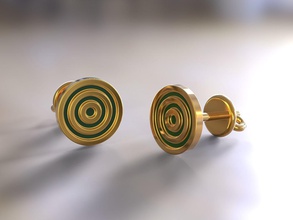boucles d'oreilles cercle bijoux or de l'anneau boucle d'oreille d'argent le diamant gem joyau imprimable l'engagement mariage 3dmodel prototype brillant 3dprint la ronde roue l'émail l'afrique des 3d print model - Mito3D
