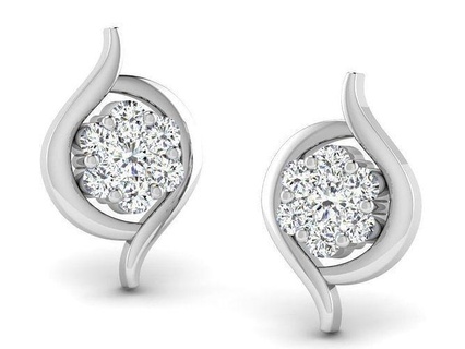 orecchini collezione diamanti argento oro arte stampabile sterlina nozze Fidanzamento brillante platino moda bellezza gioielleria zaffiro rubino 3d print model - Mito3D