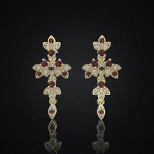 earrings delicate leaves 1 jewelry eaaring flowers jewel jewels jewelery jewellery vihad3d 3d print model - Mito3D