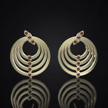 earrings delicate leaves 2 jewelry earring flowers jewel jewels jewelery jewellery vihad3d 3d print model - Mito3D