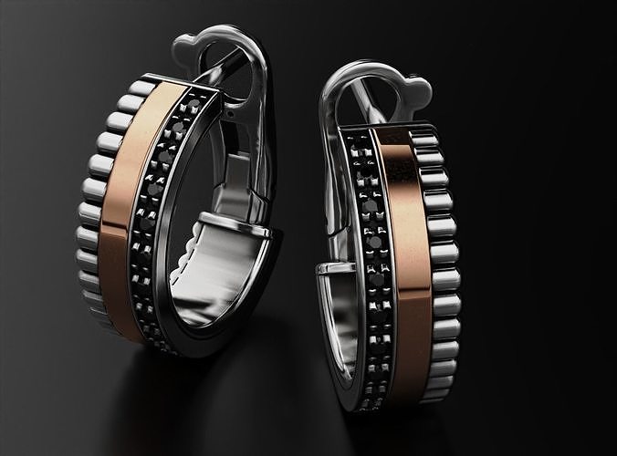 küpe elmaslar 588 3dprinted tasarım moda altın mücevher takı Yazdır yazdırılabilir baskı prototip oluşturma gümüş 3D print model - Mito3D