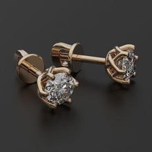 earrings diamonds 5mm earring jewelry gold silver printable jewel sterling fashion gem jewellery diamond kast carat interweaving luxury brilliant beauty 3d print model - Mito3D