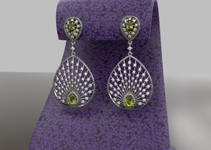 Ohrringe Diamanten Smaragd Schmuck gold Silber bedruckbar ist diamond engagement Hochzeit Halskette engagem Platin Juwel sterling Mode-ring Mode-Schönheit ring genial Diamant-ring Anhänger 3d print model - Mito3D