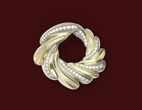 earrings eastern breath gold jewelry diamond fashion 3d print model - Mito3D
