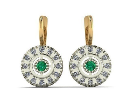 earrings emerald diamond ready print stl jewelry readi design 3dprint rings ring fantasy challenge bracelet necklace fashion garnet 3d print model - Mito3D