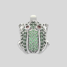 brincos sapo gemas jóias brilhantes diamante gem ouro jóia printable anel de prata pedra gema animais feminino 3d print model - Mito3D