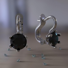 orecchini gioiello 5mm gioielli oro anello orecchino argento diamante gemma stampabile di fidanzamento matrimonio 3dmodel prototipo brillante 3dprint giro eardrops bambino piccola gli 3d print model - Mito3D