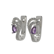 orecchini gemme 3dm stl di stampa gli il design diamante moda e bellezza gemma oro gioiello gioielli stampabile anello argento in pietra vintag brillante cad 3d print model - Mito3D