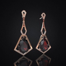 earrings hephaestus 2 jewelry earring prototyping jewellery jewel diamond vihad3d 3d print model - Mito3D