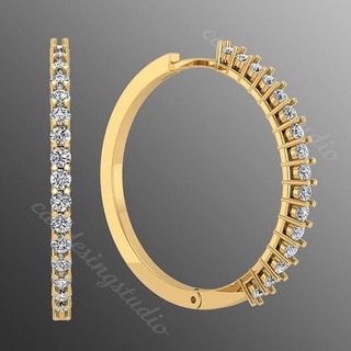 Ohrringe kt2 Gold leuchtenden Diamant Diamanten Weihnachten Schmuck Mode Juwel Juwelen druckbar brillant Ohrring Silber Saphir 3d print model - Mito3D