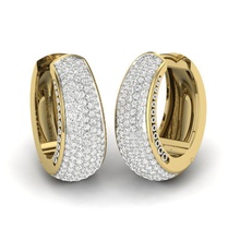 pendientes de las señoras el diamante la joyería oro plata imprimible aretes brillante arete moda belleza compromiso boda 3d print model - Mito3D
