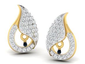 Ohrringe Damen diamond Schmuck gold Silber bedruckbar ist genial Ohrring engagement Hochzeit Diamant-earing Damen-Ohrring 3d print model - Mito3D