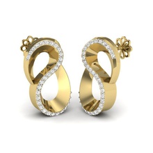 orecchini signore diamante gioielleria oro argento stampabile brillante orecchino moda bellezza Fidanzamento nozze 3d print model - Mito3D