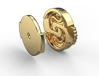 earrings lock chopard chanel graff versace gucci boucheron robertocoin tiffany bvlgari hermes ring earring bracelet pendant necklace cleef vancleef clip button jewelry 3d print model - Mito3D