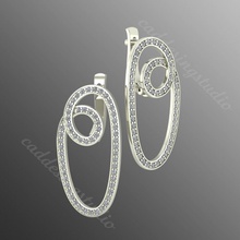 earrings lr4 luxury jewelry earring diamond brilliant printable jewel 3d jewellery fashion gold silver modern gems gem shining design ring elegant 3d print model - Mito3D