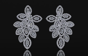 orecchini marchesi lusso gioielleria stampabile argento calcolo creativo stampante 3d platino moderno 3djewelry oro gemma marchese diamanti ricco moda 3d print model - Mito3D