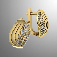 brincos n 13 jóias luxo ouro printable jóia 3d de prata brinco 3d print model - Mito3D