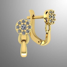 earrings n 15 jewelry gold printable jewel 3d jewelery diamond luxury earring fashion 3d print model - Mito3D