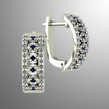 Ohrringe n 2 Schmuck scheint Luxus gem Karat hell Reflexion Silber genial Glanz brillant diamant Juwelen druckbare Mode-Ohrringe 3d-Ohrringe 3d print model - Mito3D