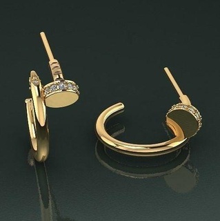 earrings nail model 1688 ring sergi dlya pechati 3dmodel printable sterling fashion silver engagem platinum jewellery engagement jewel jewelry rings missfox 3d print model - Mito3D