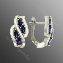 earrings od6 gold jewelry printable shining ball sphere pearl jewel jewels jewellery gem fashion silver note5 3d gems design diamond earring 3d print model - Mito3D