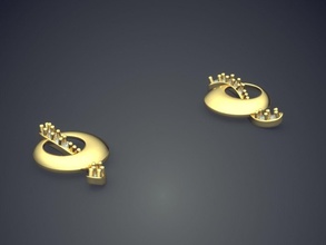 earrings p-1732-er brilliant cad design diamond engagement gem gold jewel jewellery platinum printable ring rings silver wedding jewelry 3d print model - Mito3D