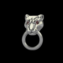 women earrings panther 3dm stl 3d print model brilliant diamond gem gold jewel jewelry jewellery printable silver stone earring pantera lion puma gems 3d print model - Mito3D