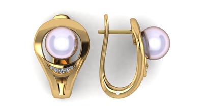 earrings pearls jewelry gem platinum luxury shining precious printable brilliant earring fashion beauty pendant gold silver ruby apparel diamond sapphire 3d print model - Mito3D