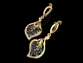 orecchini pera orecchino gioielleria stampa 3dprinted stampabile design gioiello d'oro moda stampa oro prototipazione argento 3d print model - Mito3D