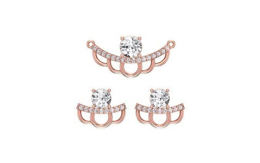 earrings pendant set 3dm stl obj fbx renders details engagement jewel jewellery jewelry sterling white brilliant necklace pendants brillant gold platinum 3d print model - Mito3D