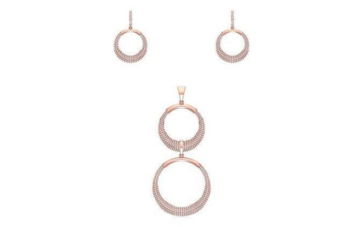 earrings pendant set 3dm stl obj fbx renders details wedding engagement gold jewelry sterling white brilliant necklace pendants brillant 3d print model - Mito3D
