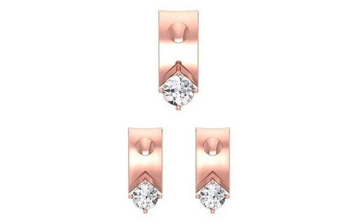 Ohrringe Anhänger einstellen 3dm stl obj fbx rendert Einzelheiten Hochzeit Engagement Juwel Gold Schmuck Sterling Weiß brillant Halskette 3d print model - Mito3D