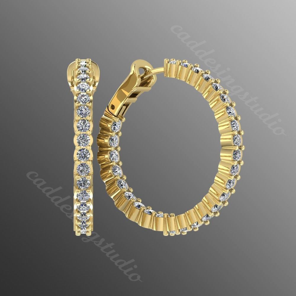 küpe pl 11 takı mücevher lüks yazdırılabilir mücevherler altın yeşil taşlar gümüş hediye orijinal moda 3 boyutlu angagem parlak tasarım 3D print model - Mito3D