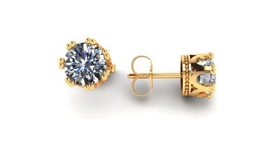 los pendientes de la reina art joyería oro gem brillante accesorio imprimible anillo diamante precioso regalo joya aretes diamamtes otros 3d print model - Mito3D