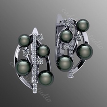 earrings rk6 gold modern jewelry printable shining ball sphere pearl jewel jewels jewellery gem fashion silver note5 edge sterling diamond ring gems 3d print model - Mito3D