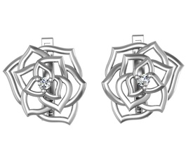 orecchini rose set gioielli 3djewelry bella brillante cad diamante elegante moda gemma oro jewelryprint jewelrywax preziosi printversion argento matrimonio gli 3d print model - Mito3D