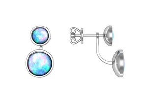 boucles d'oreilles rondes bijoux acheter 3d de modèle cad le diamant élégant l'engagement la mode gem or platine jewelryprint jewelrywax précieux printversion fraisage des ronde brillant 3d print model - Mito3D