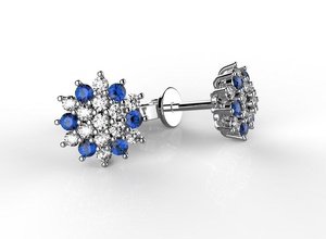orecchini colore pietre earing gioielleria orecchino gioiello 3d print model - Mito3D