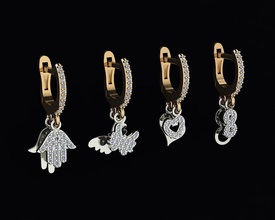 Ohrringe-set Schmuck Juwelen bedruckbar ist Platin prototyping pack earinngspack bling trendy - Zubehör schön fashionjewelry gold Weißgold Sammlung set Ohrringe 3d print model - Mito3D