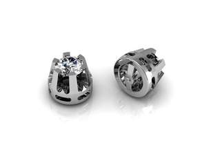 Ohrringe stud Klassiker Schmuck Ohrring Edelsteine gem diamond kostbar Juwelen Mode 3d print model - Mito3D