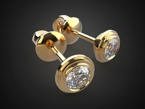 pendientes espárragos oro e4 arete 3d imprimible plata joyería joya cnc piedra preciosa brillante diamante anillo libra esterlina Moda negocio zafiro colgante pendiente pulsera 3d print model - Mito3D