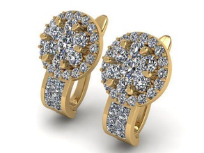 earrings t00529 jewelry gold jewel jewellery gem 3d print model - Mito3D