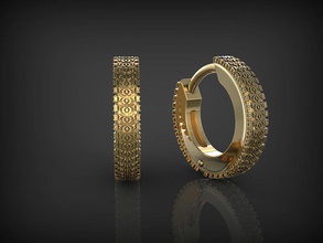aretes de ruedas 01 la joyería arete oro plata bicicleta joya imprimible anillo el motorista rueda 3d print model - Mito3D