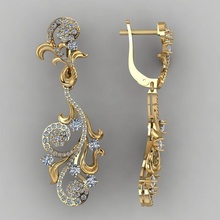 orecchini inverno modelli oro gioielleria argento stampabile diamante gioiello gemma sterlina platino brillante prototipazione moda bellezza zaffiro 3d print model - Mito3D