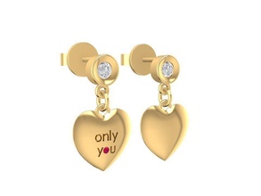 earrings women 1365 jewelry fashion accessories gold diamond man men woman unisex design fengshui 3d print model - Mito3D