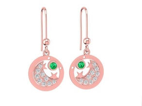 earrings women 1367 jewelry fashion accessories gold diamond man men woman unisex design fengshui 3d print model - Mito3D