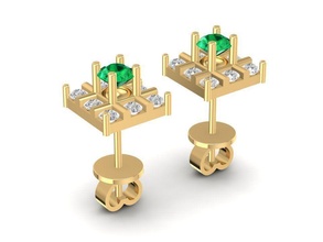 earrings women 1378 jewelry fashion accessories gold diamond man men woman unisex design fengshui 3d print model - Mito3D