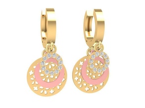 earrings women 1380 jewelry fashion accessories gold diamond man men woman unisex design fengshui 3d print model - Mito3D