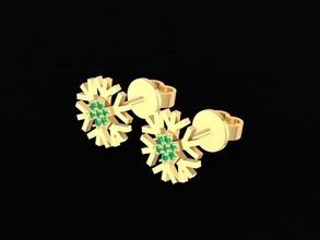 earrings women 1383 jewelry fashion accessories gold diamond man men woman unisex design fengshui 3d print model - Mito3D