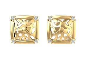 earrings women 1452 jewelry fashion accessories gold diamond man men woman unisex design fengshui 3d print model - Mito3D
